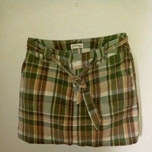 ST JOHNS BAY WOMENS PLAID SKORTS PETITE SZ 8P